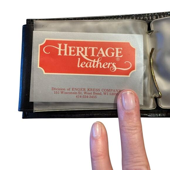 Vintage Heritage Leathers Black Leather Wallet - Picture 5 of 6